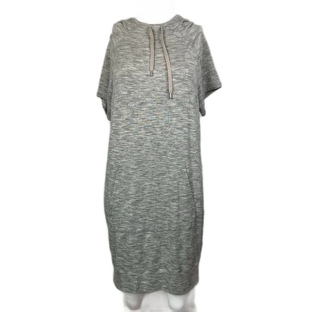 Athleta Dress Womens Sz S Mini Gray Heather Hooded Stretch Comfort Pockets